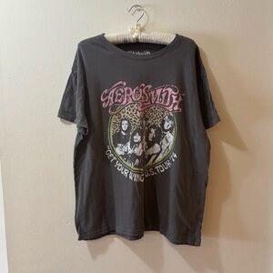 “Aerosmith” Charcoal Graphic Tee